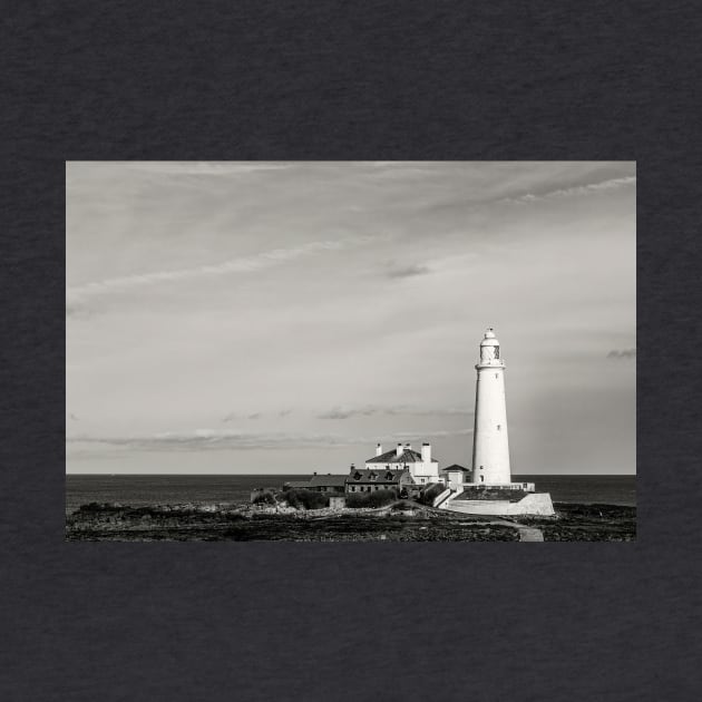 St Mary's lighthouse Whitley bay - Sepia by zglenallen